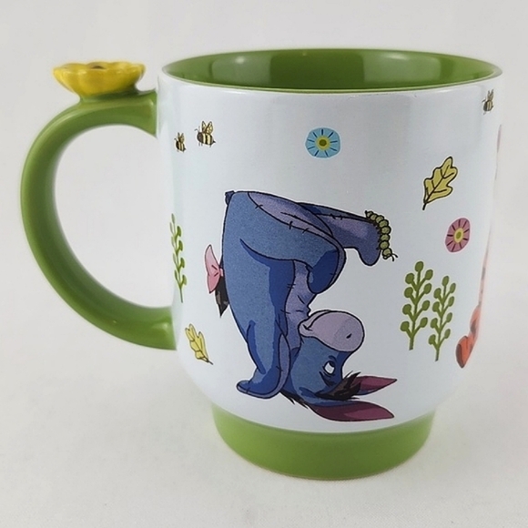 Disney Winnie The Pooh Mug & Friends Green White 3D Scupted Flower 🌼 - Picture 5 of 11